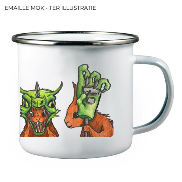Emaille mok - "De Draak" - Afbeelding 3