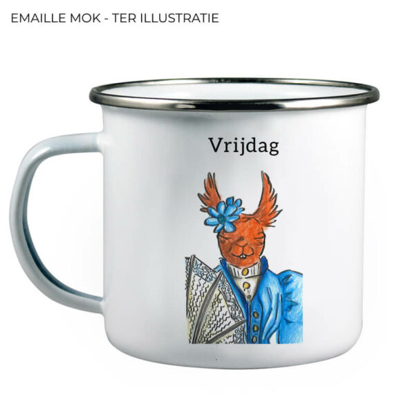 Emaille mok - "Vrijdag Maandag" - Afbeelding 3
