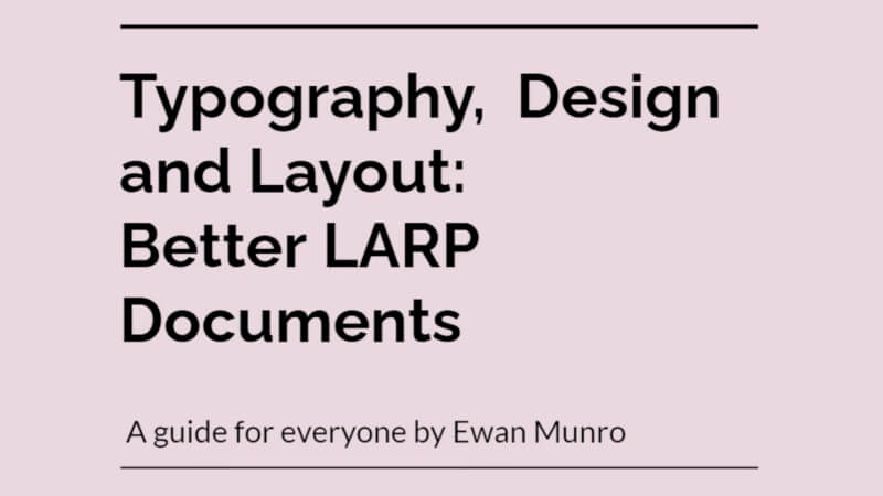 Designing Accessible LARP Documents