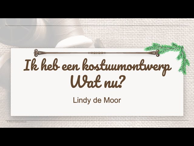 Ik heb een kostuumontwerp…wat nu?
