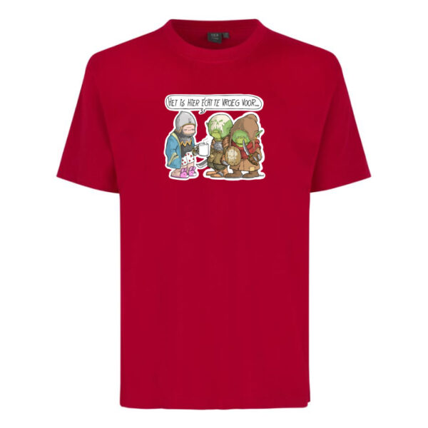 T-shirt "Het is hier écht te vroeg voor" - Afbeelding 6